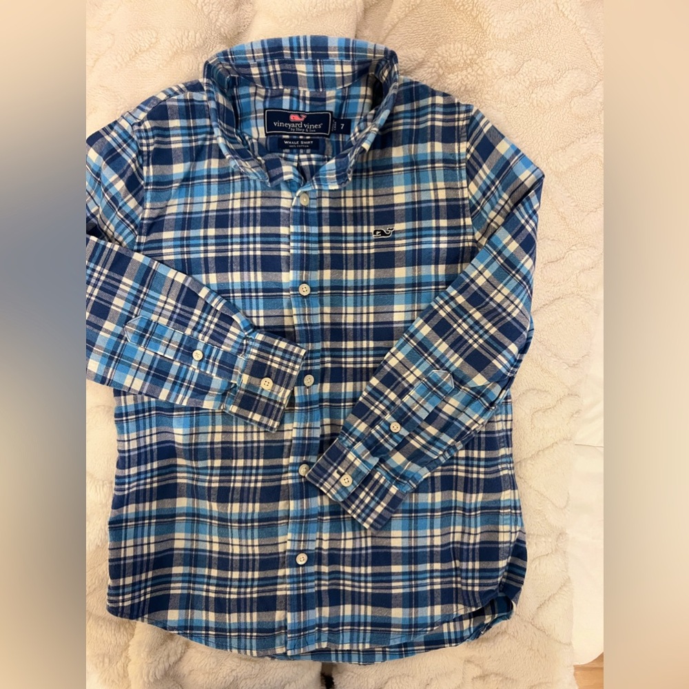Boys Vineyard Vines long sleeve button down collared shirt